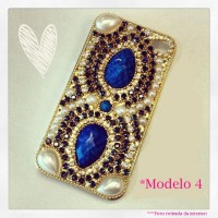 Capinha com pedraria e strass - Modelo 4 - Galaxy S4/S3